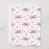 Invitation Love Shack Pink Bow Coquette Fête des mariées (Dos)
