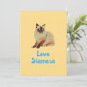 Invitation Love Siamese Cats (Debout devant)