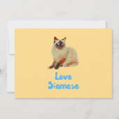 Invitation Love Siamese Cats (Devant)
