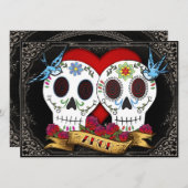 Invitation Love Skuls (Devant / Derrière)