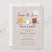 Invitation Love to Love Baby shower de feu de camp (Devant)