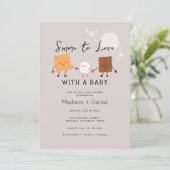 Invitation Love to Love Baby shower de feu de camp (Debout devant)