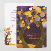 Invitation Love Trees Charity Collecte de fonds Enchères Dîne (Devant / Derrière)