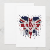 Invitation Love United Kingdom Flag (Devant / Derrière)
