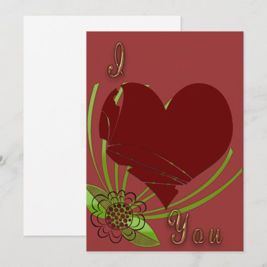 Invitation Love Valentine (Devant / Derrière)