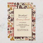 Invitation Love Words (Devant / Derrière)