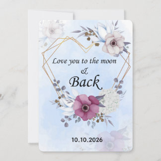 Invitation Love You to the Moon & Back – Romantique Personnal