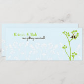 Invitation Lovebirds (Bleu Poudre) (Devant / Derrière)