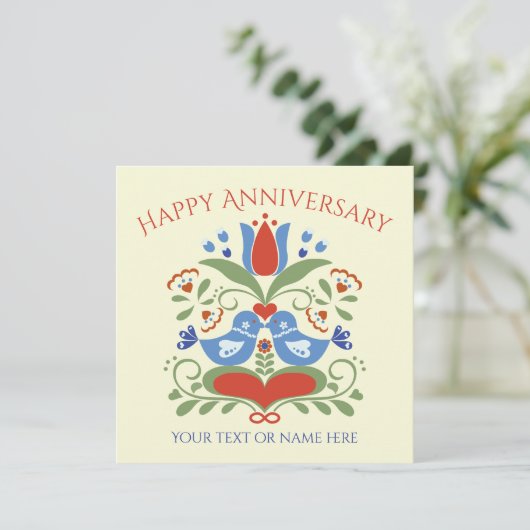 Invitation Lovebirds et Blossoms (Debout devant)