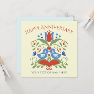 Invitation Lovebirds et Blossoms