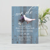 Invitation Lovebirds rustiques Nous faisons Dusty Blue Barn M (Debout devant)