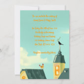 Invitation Lovebirds sur l'Antenne Charming mariage du villag (Dos)