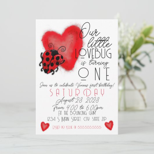 Invitation Lovebug (Debout devant)