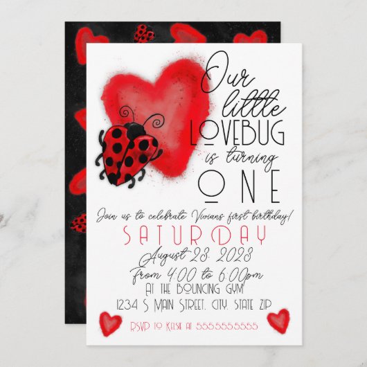 Invitation Lovebug (Devant / Derrière)