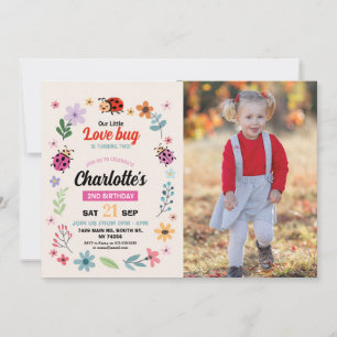 Invitation Lovebug Birthday Girls Love Bug Ladybird Photos