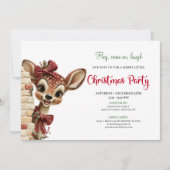 Invitation Lovely baby deer Christmas kids celebration (Devant)