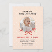 Invitation Lovely Berry fête d'anniversaire (Dos)