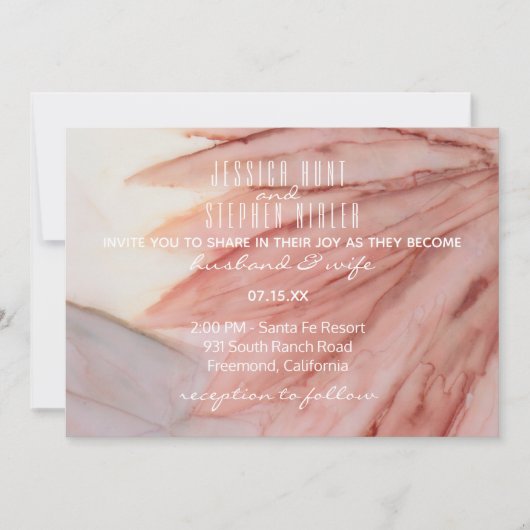Invitation Lovely en rose et lavande (Devant)