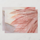 Invitation Lovely en rose et lavande (Devant / Derrière)