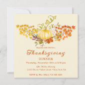 Invitation Lovely Fall Citrouille et Fall Leaves (Devant)