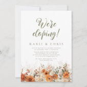 Invitation Lovely Fall Terra Cotta Floral Elopeption (Devant)