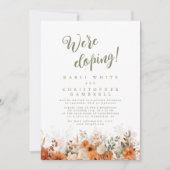 Invitation Lovely Fall Terra Cotta Spray Elopement Réception (Devant)