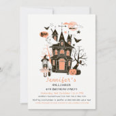 Invitation Lovely Haunted House Anniversaire de enfant Hallow (Devant)