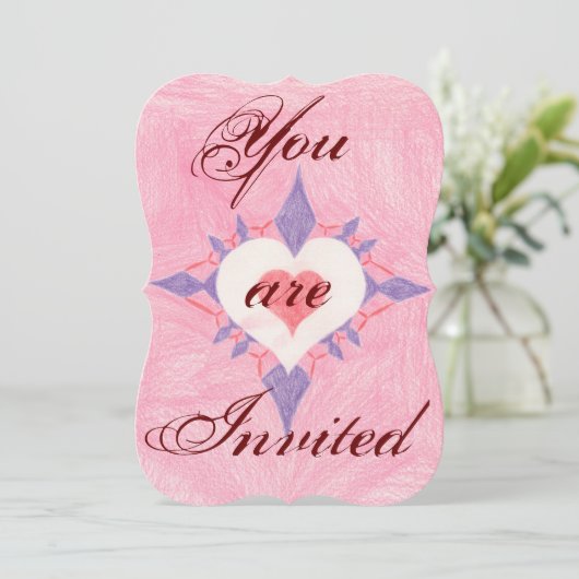 Invitation Lovely Heart (Debout devant)