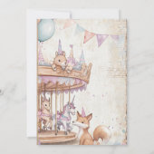 Invitation Lovely Journal Page w Animaux 1ère fête d'annivers (Dos)