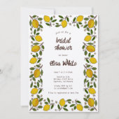 Invitation Lovely Lemons CUSTOM QR Code Kraft FÊTE DES MARIÉE (Devant)