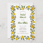 Invitation Lovely Lemons mignon CUSTOM QR Code FÊTE DES MARIÉ (Devant)