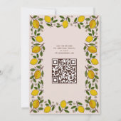 Invitation Lovely Lemons Rustic CUSTOM Code QR BABY SHOWER (Dos)