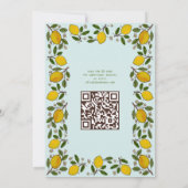 Invitation Lovely Lemons Rustic CUSTOM Code QR BABY SHOWER (Dos)