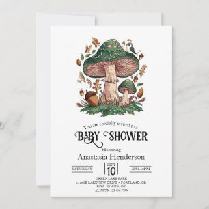 Invitation Lovely Mystical Musroom Baby shower
