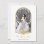 Invitation Lovely Quinceañera Spanish Stilysh Gold Chic Arch  (Devant)