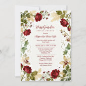 Invitation Lovely Red Roses Garden-Inspired Bridal Brunch (Devant)