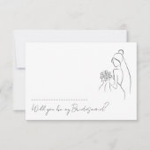 Invitation Lovely Romantic Will You Be My Bridesmaid Proposal (Devant)