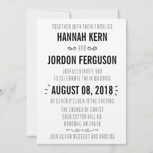 Invitation Lovely Rustic Kraft Mariage (Devant)