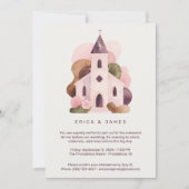 Invitation Lovely Rustic Pink Church Wedding Rehearsal Dinner (Devant)