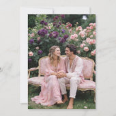 Invitation Lovely Rustic Pink Shades Church Wedding (Devant)