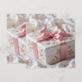Invitation lovely silk pink gift box (Devant / Derrière)