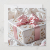 Invitation lovely silk pink gift box (Dos)