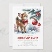 Invitation Lovely snowy forest Christmas kids invite digital (Devant)