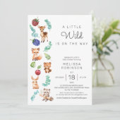 Invitation Lovely Wild Forest Baby Boy Douche garçon (Debout devant)