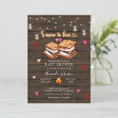 Invitation Love'more to Love Wood String Baby shower (Debout devant)