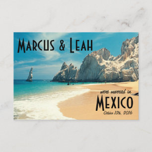 Invitation Lovers Beach, Cabo, Mexique Mariage Annonce/Invita