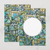 Invitation L'Overture-Moderne Bauhaus Art Géométrique (Devant / Derrière)