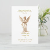 Invitation Loving Baby Guardian Angel Memorial Funeral (Debout devant)