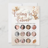 Invitation LOVING OU Baby shower DU TRAVAIL JEU MÊME Ours (Devant)