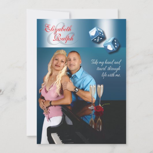 Invitation LR Destiny Las Vegas Mariage | Champagne satiné (Devant)